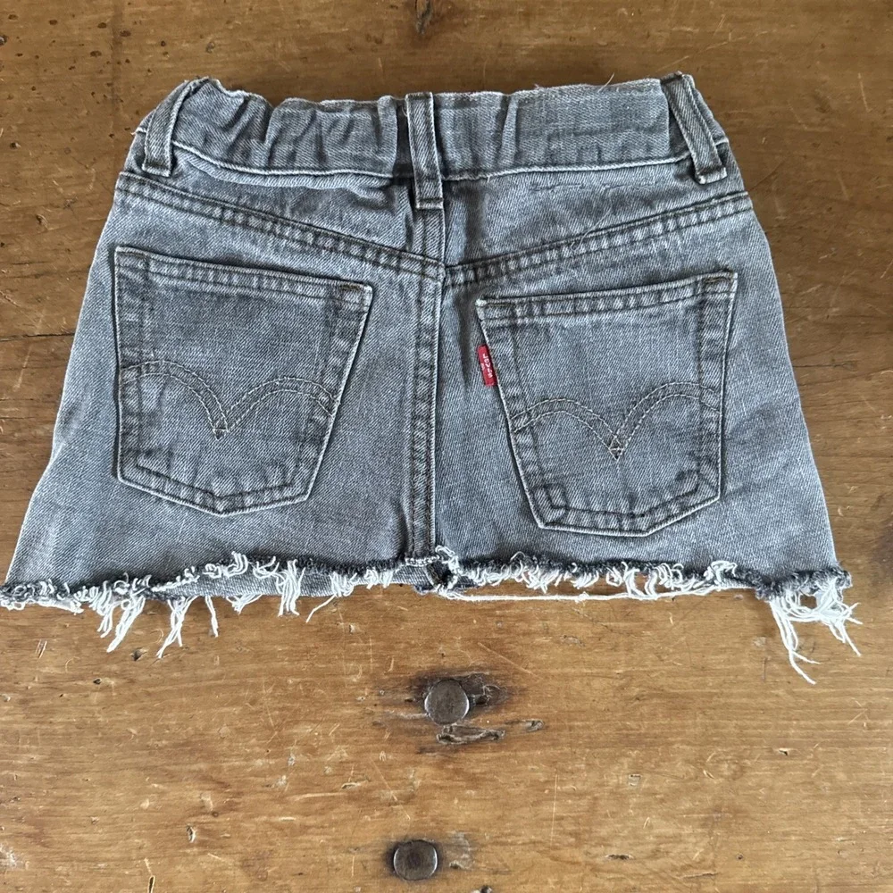 Kids Vintage Levi's‎ Altered Mini Skirt Country Music Cowboy Cowgirl Denim OOAK